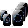 Wireless Doorbell, FullHouse Waterproof Door Bell Kit, Distinguish Front and Rear Doors, Over 1000 feet Range and 60 Chime, 5 Levels Volume and LED Flash, for Home Office Classroom view 1