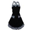 Hyzrz Cute Retro Lovely Vintage Ladies Kitchen Flirty Vintage Aprons for Women Girls with Pockets for Mothers Day Gift (Black) view 1
