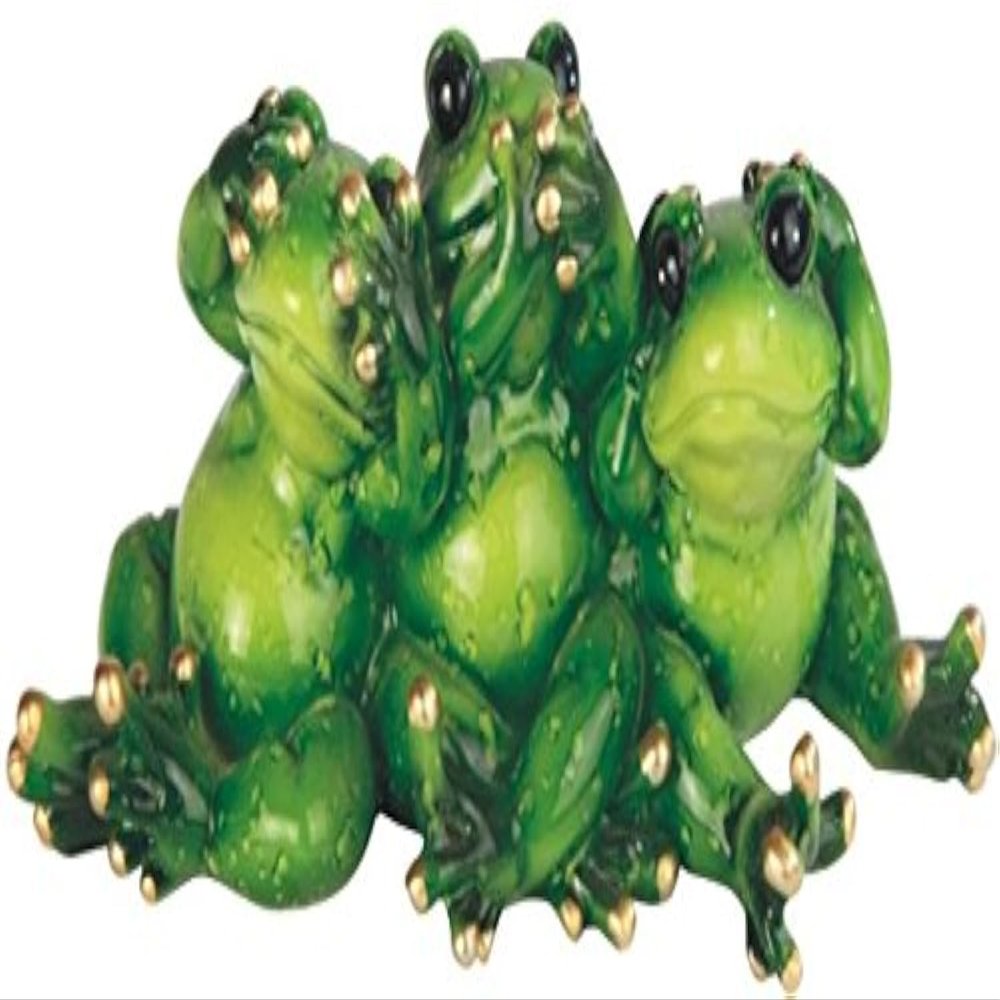 George S. Chen Imports SS-G-61183 See No Speak No Hear No Evil Frogs Figurine, 8"