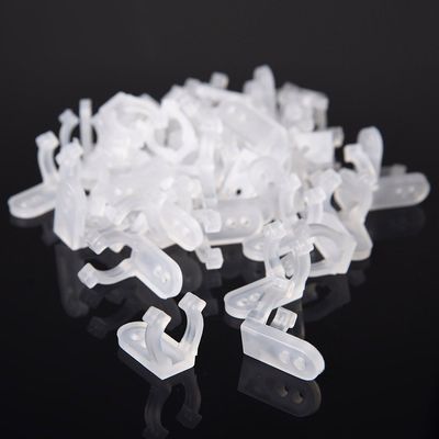 DELight 100pcs 1/2" 13mm Clear PVC LED Rope Light Holder Wall Mounting Clips Accessories Acc Standard Size