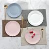 Home Brilliant Table Place Mats Fabric Cloth Placemats Set of 4 Heat Resistant Dining Linen Place Mats Kitchen, Dark Grey view 2