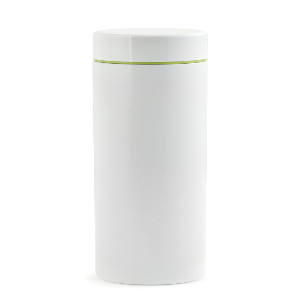 Kikkerland Slim Bottle, White, 8 oz, White