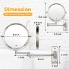 Wall Mounted Makeup Mirror - 1X/10X Magnifying Mirror Double Sided, 8 Inch Extendable Bathroom Mirror, Nickel Finish view 4