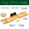 ROYAL CRAFT WOOD Bathtub Tray Caddy for Tub, Bamboo Bath Shelf, Premium Foldable Wood Bath Table, Expandable Bathtub & Bathroom Accessories, New Home Gifts for Mom, Housewarming, Anniversary, Wedding view 3