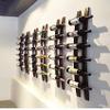 DCIGNA Wall Mounted Wine Rack, Barrel Stave Wine Rack, Imported Pine Wood and Metal Wine Bottle Holder Rack - 6 Bottles 40x7.6inch (Red Wine Color) view 1