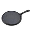 Alpine Cuisine 10-Inch Cast Iron Comal & Flat Griddle | Pre-Seasoned with Durable Handle | Even Heating Cookware for Tortillas & More, Black view 1