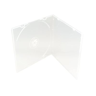 Maxtek 5.2mm Durable CD Case, Slim Single Clear PP Poly Plastic Cases, 200 Pack.