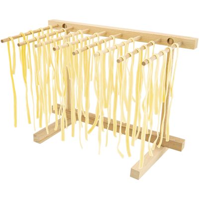 Southern Homewares Collapsible Wooden Pasta Drying Rack Natural Beechwood Pasta Hanger for Fresh Pasta, Noodles, and Spaghetti Easy to Assemble, Compact Design Ideal for Home Pasta Making