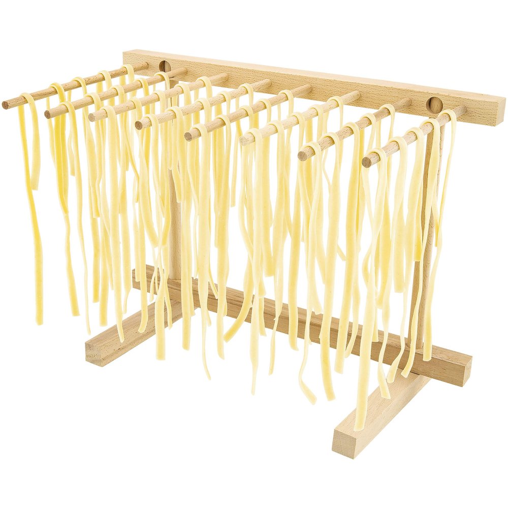 Southern Homewares Collapsible Wooden Pasta Drying Rack Natural Beechwood Pasta Hanger for Fresh Pasta, Noodles, and Spaghetti Easy to Assemble, Compact Design Ideal for Home Pasta Making