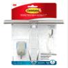 Command Bath Shower Small Water-Resistant Adhesive, Satin Nickel, 1 lb Capacity, 1 Squeegee, 1 Hook, 2 Strips, BATH32-SS-ES Caddy view 1
