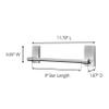 Command Hand Towel Bar Satin Nickel with 4 Water Resistant Command Strips, 9" Hand Towel Holder, Holds up to 3 lb, Great for Bathroom Dcor on The Wall, Inside The Cabinet, or in The Shower view 2