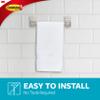 Command Hand Towel Bar Satin Nickel with 4 Water Resistant Command Strips, 9" Hand Towel Holder, Holds up to 3 lb, Great for Bathroom Dcor on The Wall, Inside The Cabinet, or in The Shower view 4