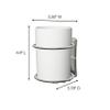 Command Accessory Organizer, Holds up to 2 lb, 3.36" x 3.78" x 4.4" Organizer with 2 Medium Water-Resistant Strips, Satin Nickel, Damage-Free Bathroom Organization view 2