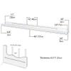 Wallniture Denver 46" Picture Ledge Shelf, Wood Wall Shelves for Photo, Picture Frame, Books, White Bookshelf for Kids Room, Living Room, Bedroom view 3