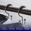 2lbDepot Shower Curtain Rings Hooks - Bronze Finish - Premium 18/8 Stainless Steel - Oil Rubbed Double Hooks with Easy Glide Rollers Rust Resistant - Six Finishes Available - Set of 12 for Shower Rod view 4
