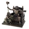 Things2Die4 Bronzed Zeus and Hera at The Throne Statue with Colored Accents view 1