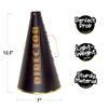 Windy City Novelties Directors Megaphone Prop  13 Black & Gold Movie Night Party Decor, Hollywood Theme, Photo Booth Prop, Cosplay & Theater Accessory view 2