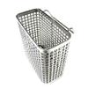 Small Square Stainless Steel Perforated Cutlery Basket Sink Rack Storage Silver by Stopia view 1