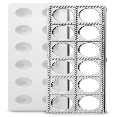 Bellemain Ravioli Maker Press | Pelmeni Mold, Pierogi Press, Potsticker Meat Pie Dumpling Maker, Ravioli Stamp Pasta Making Kit, Pasta Making Tools, Ravioli Press Mold | Makes 12 Ravioli, 1. 5