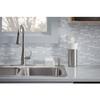 Kohler Disinfecting Dispenser (Wipes not Included), Stainless Steel Canister with Easy One Touch Lid, 4 x 4 x 10.75, White view 3