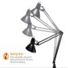 Bostitch Office VLF100 LED Swing Arm Desk Lamp with Clamp Mount, 36" Reach, Includes LED Bulb,Black view 3