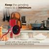 WONDERMILL Junior Deluxe Grain Mill for Flour, Hand Crank Wheat Mill for Grains, Nuts, Seeds, Oily Foods & Spices, Grain Grinder with Stone and Stainless Steel Burrs (Red) view 2