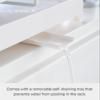 YAMAZAKI Home Tower Wire Dish Drainer Rack with Removable Drainer Tray with Drainage Spout, Utensils Holder - Steel - view 4