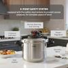 T-fal Clipso Stainless Steel Pressure Cooker, 8 Quart, Recipe Book, Steam Basket, Easy-Open Lid, Secure Locking System, Adjustable Pressure Valve, Induction Cookware, Pots and Pans, Kitchen, Silver view 4