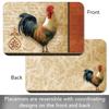 CounterArt Signature Rooster 4 Pack Reversible Easy Care Flexible Plastic Placemats Made in The USA BPA Free PVC Free Easily Wipes Clean view 2