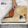 CounterArt Signature Rooster 4 Pack Reversible Easy Care Flexible Plastic Placemats Made in The USA BPA Free PVC Free Easily Wipes Clean view 4