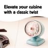 Kikkerland Vintage Streamline Timer  Retro Decor for Home & Kitchen  Windup Timekeeper in Blue view 2