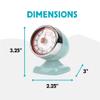 Kikkerland Vintage Streamline Timer  Retro Decor for Home & Kitchen  Windup Timekeeper in Blue view 4