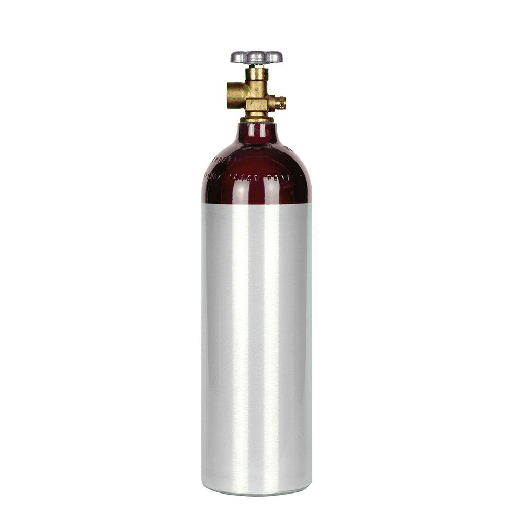 22 cu ft Aluminum Nitrogen Cylinder with New CGA580 Valve Installed and Fresh Certification