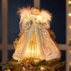 Kurt Adler UL 10-Light Angel Treetop Figurine, 10-Inch, Ivory and Gold view 2