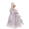 Kurt Adler CUL Fiber Optic LED Angel Christmas Treetop Figurine, 12-Inch, White and Silver view 3