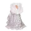 Kurt Adler CUL Fiber Optic LED Angel Christmas Treetop Figurine, 12-Inch, White and Silver view 4