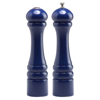 Chef Specialties 10 Inch Imperial Pepper Mill and Salt Shaker Set - Cobalt Blue
