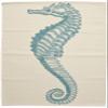 Thomas Paul Cotton Seahorse Bath Mat, 24 by 36-Inch, Aqua view 1