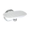 MODONA Porcelain Soap Dish - White Porcelain & Polished Chrome - Flora Series - 5 Year Warrantee view 1