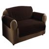 Elegance Linen Quilted Pet Dog Children Kids - Furniture Protector- Microfiber Slip Cover Chocolate Chair view 2