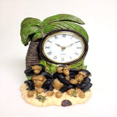 MYHOUSEOFGFTS Monkey Desk Clock