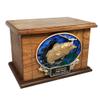 Bass Fish Wooden Cremation Urn, Large Size Memorial Urn with Custom Engraving view 1