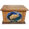Bass Fish Wooden Cremation Urn, Large Size Memorial Urn with Custom Engraving view 3
