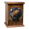 Bass Fish Wooden Cremation Urn, Large Size Memorial Urn with Custom Engraving view 4