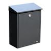 Qualarc ALX-200-GY Wall or Post Mount Locking Galvanized Steel Mailbox, Gray view 1