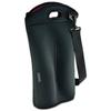 2 Bottle Wine Carrier Travel Bag - Thick Insulating Neoprene Wine Tote- Expandable 2 Bottle, Taller Design - Zipper Closes over Corked Bottles, Adjustable Shoulder Strap view 1