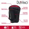2 Bottle Wine Carrier Travel Bag - Thick Insulating Neoprene Wine Tote- Expandable 2 Bottle, Taller Design - Zipper Closes over Corked Bottles, Adjustable Shoulder Strap view 2