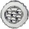 The Dreidel Company Classic Traditional Silver Plated Passover Seder Plate 12" Inch, Kaarah For Pesach view 2