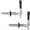 Bev Rite Beer Faucet and 4-Inch Shank Kit with Black Handle (2 Pack), Chrome view 2
