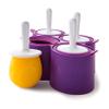 ZOKU Round Pop Molds - 4 Silicone Popsicle Molds with Reusable Sticks and Drip Guards, Easy-Release, BPA-Free view 1